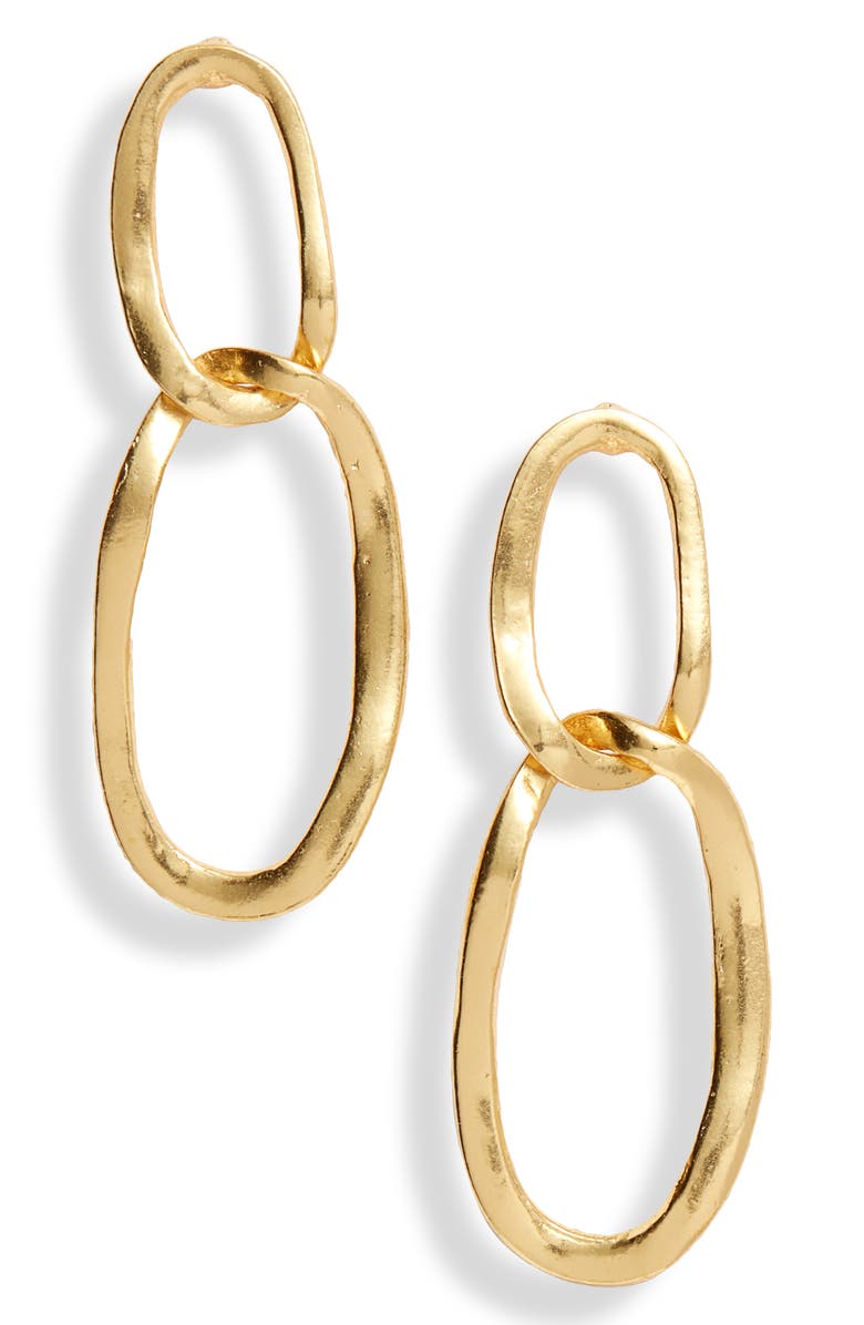 Karine Sultan Double Hoop Earrings, Main, color, Gold