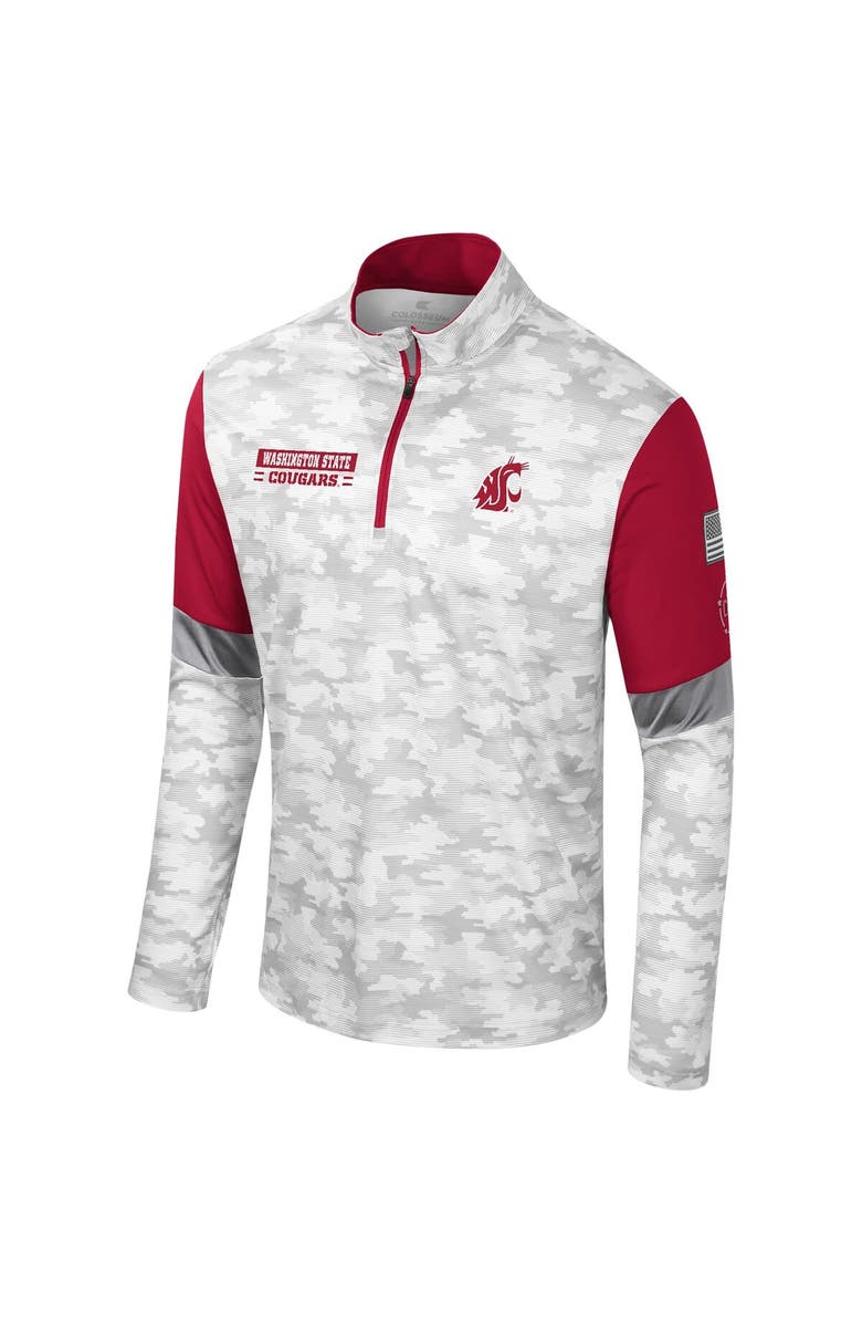 COLOSSEUM Men's Colosseum  Camo Washington State Cougars OHT Military Appreciation Tomahawk Quarter-Zip Windshirt, Alternate, color, 