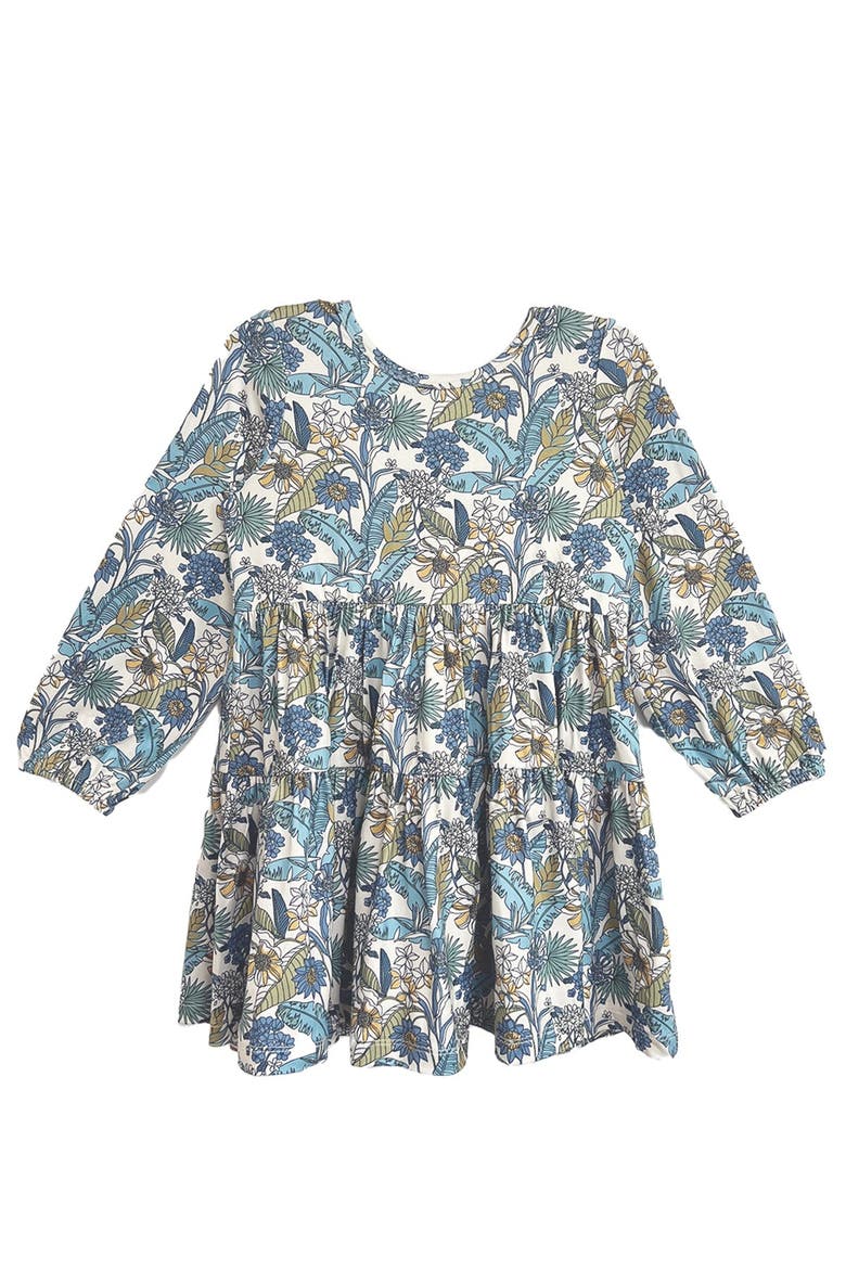 Leah Floral Dress, Main, color, Blue