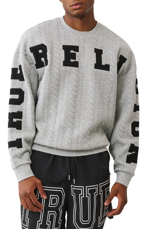 Logo Appliqué Quilted Graphic Sweatshirt