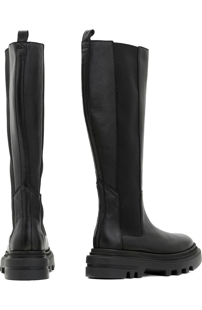 AllSaints Monica Knee High Lug Sole Boot, Alternate, color,