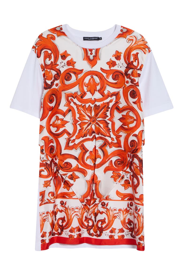 Majolica Cotton Jersey T-Shirt Dress, Alternate, color, S9000 VARIANTE ABBINATA