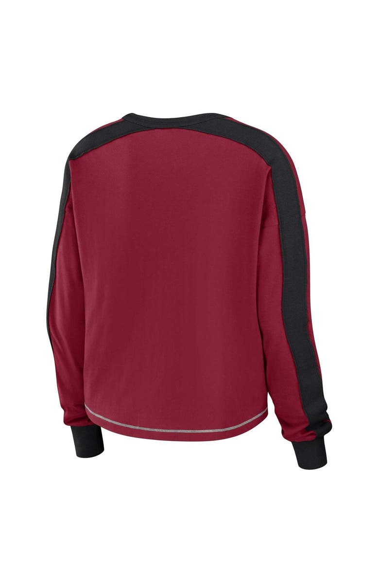 WEAR by Erin Andrews Women's WEAR by Erin Andrews Scarlet San Francisco 49ers Plus Size Colorblock Long Sleeve T-Shirt, Alternate, color, 