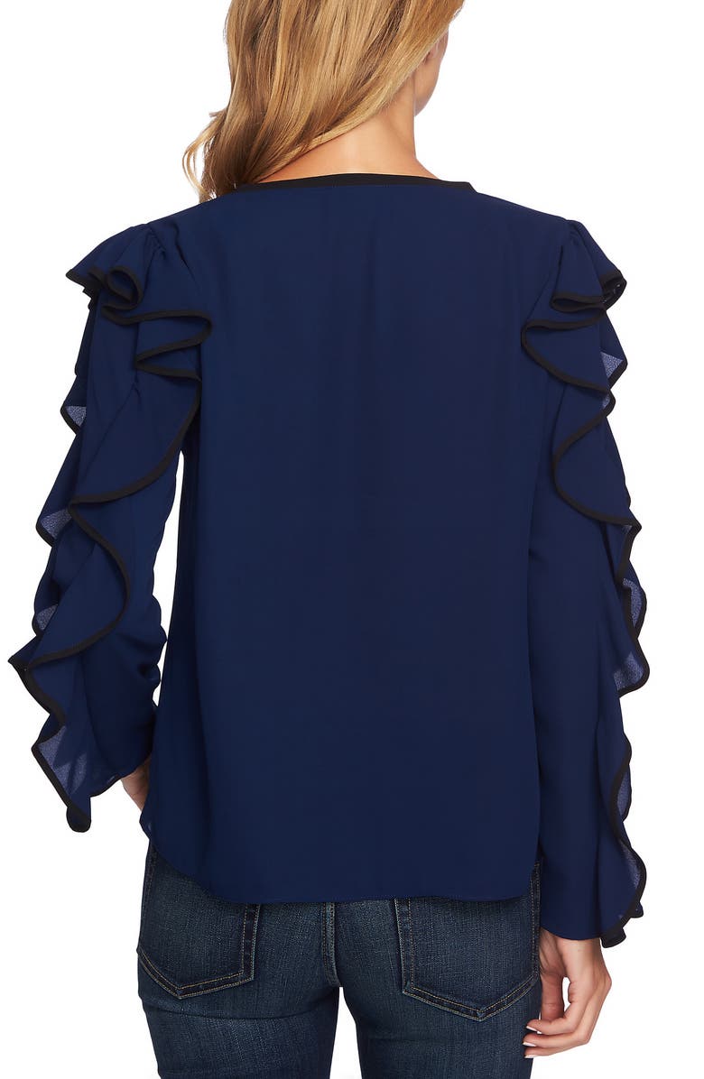 CeCe Ruffle Sleeve Top, Alternate, color, 