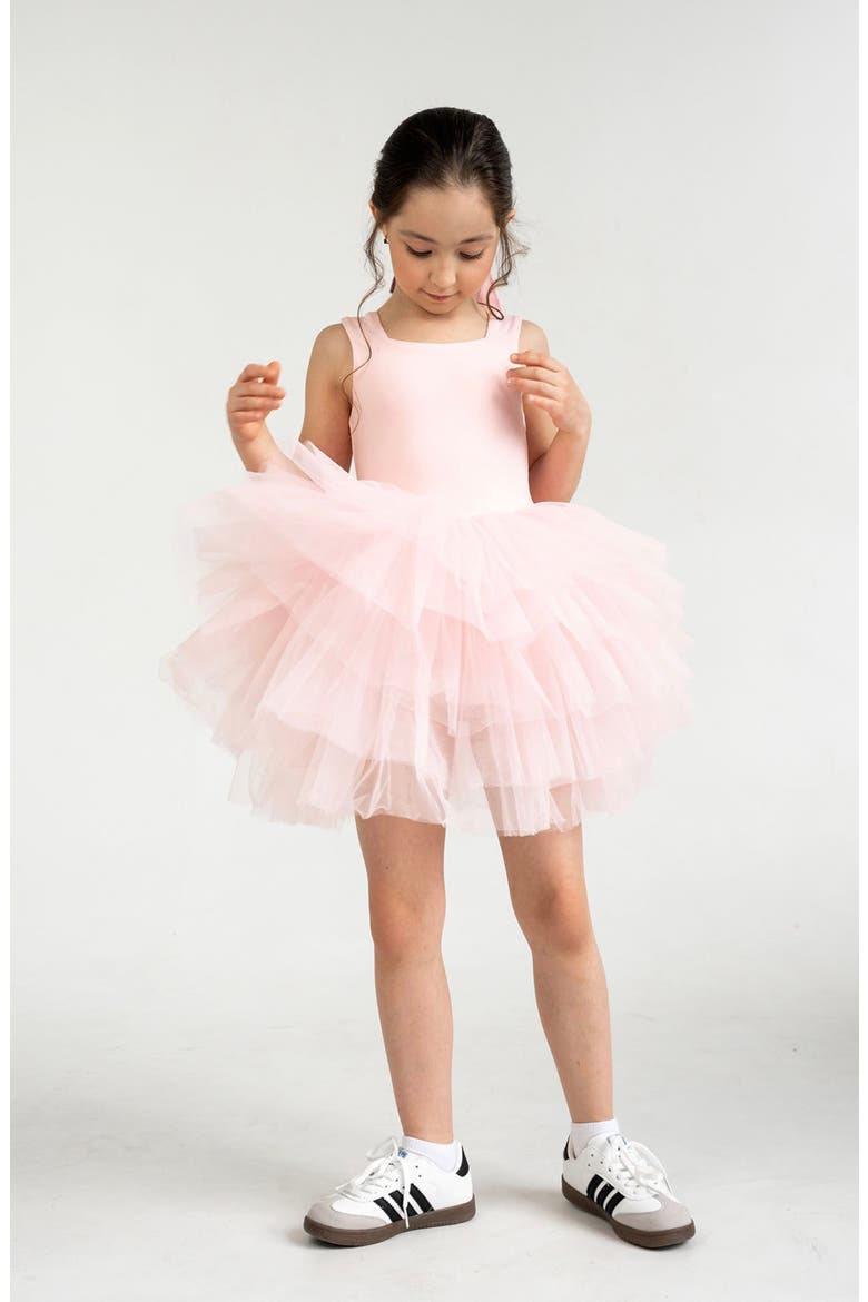 Roses Sleeveless Fluffy Tutu Dress, Alternate, color, Pink Rose