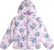 Disney Lilo & Stitch Girls' Fleece Lined Hooded Rain Jacket