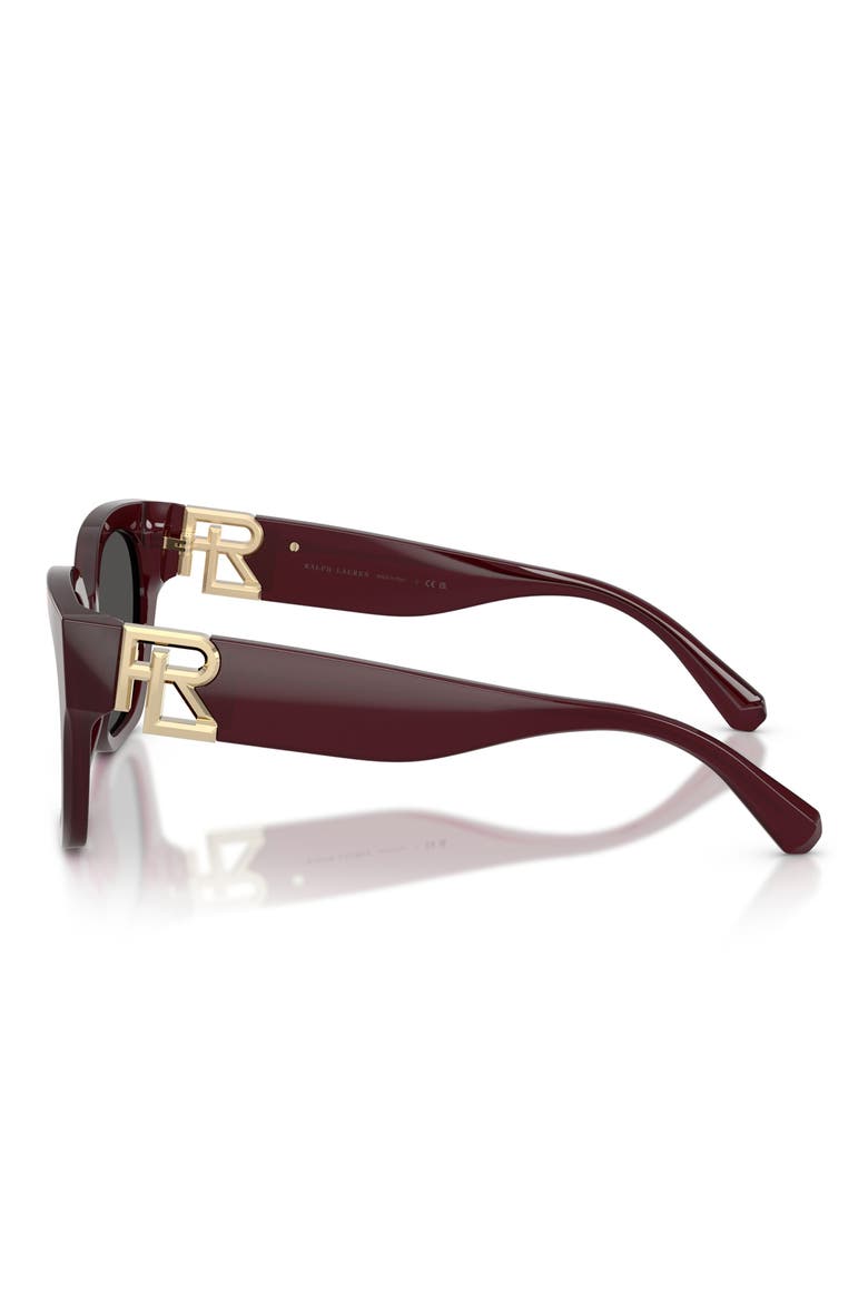 55mm Ricky Oversize Gradient Butterfly Sunglasses, Alternate, color, SOLID BORDEAUX / DARK GREY