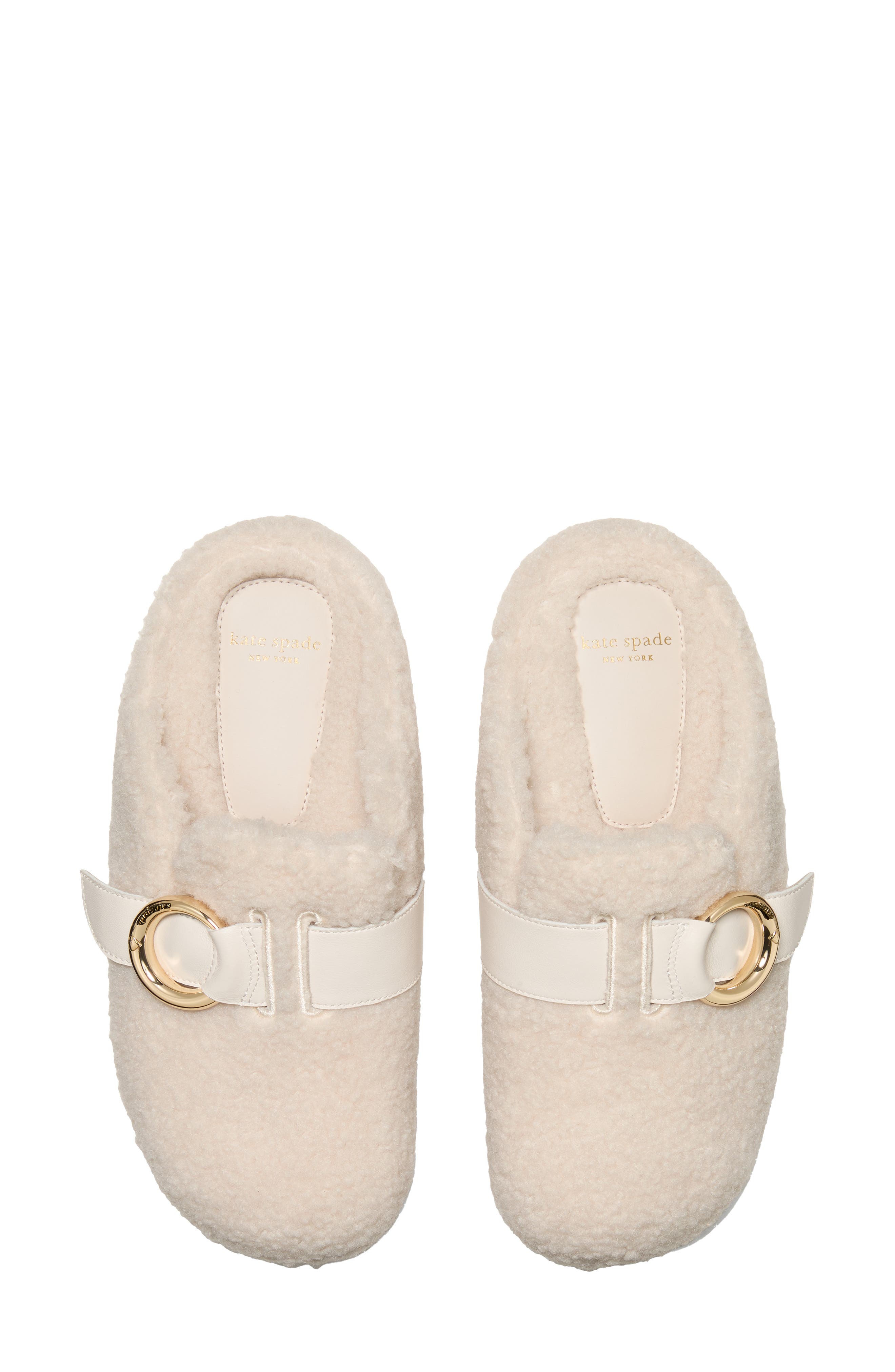Kate Spade New York halo genuine shearling clog, Alternate, color, Natural