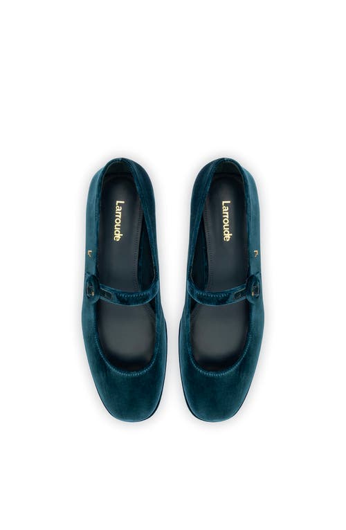 Larroude Blair Leather Flatform In Deepsea