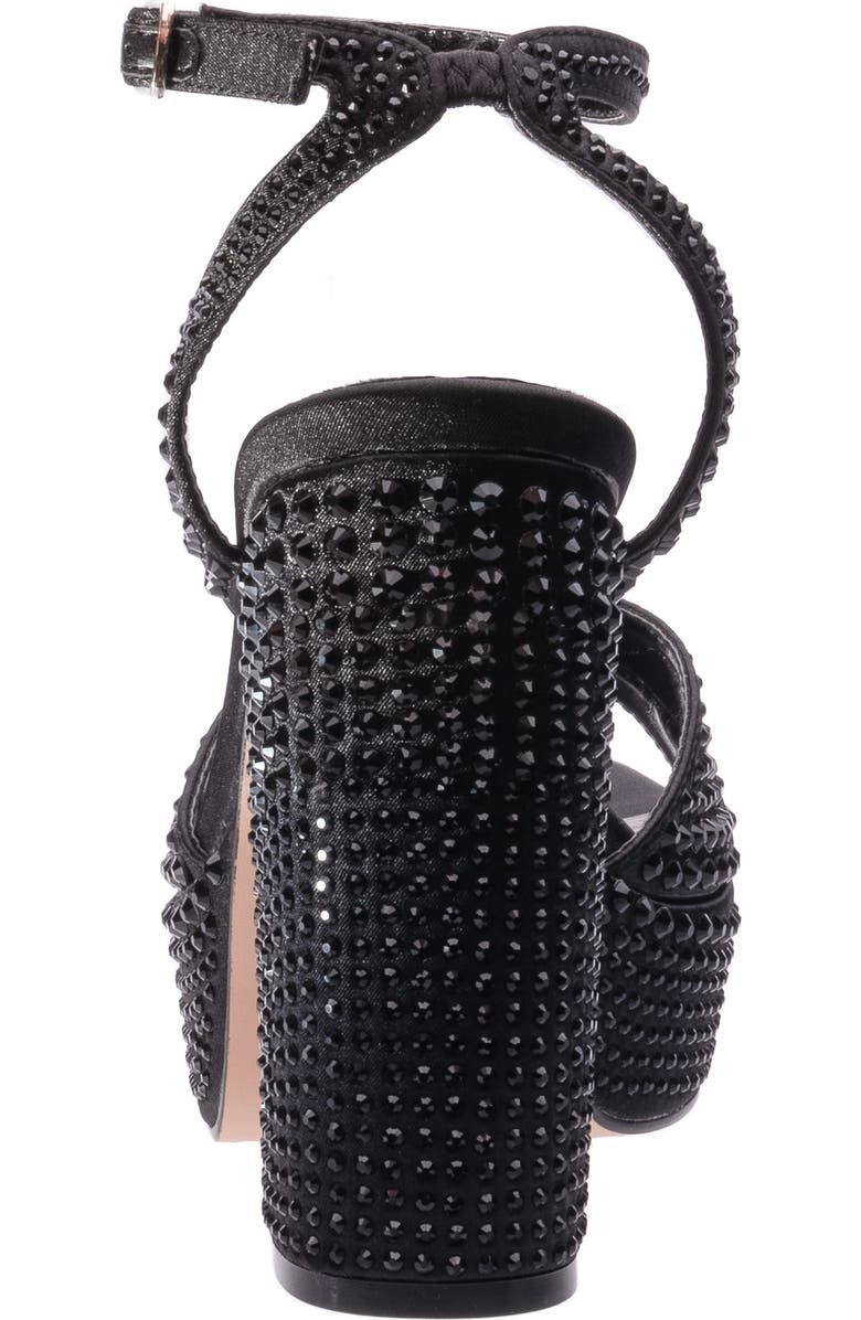 LADY COUTURE Rhinestone Platform Ankle Strap Sandal, Alternate, color,