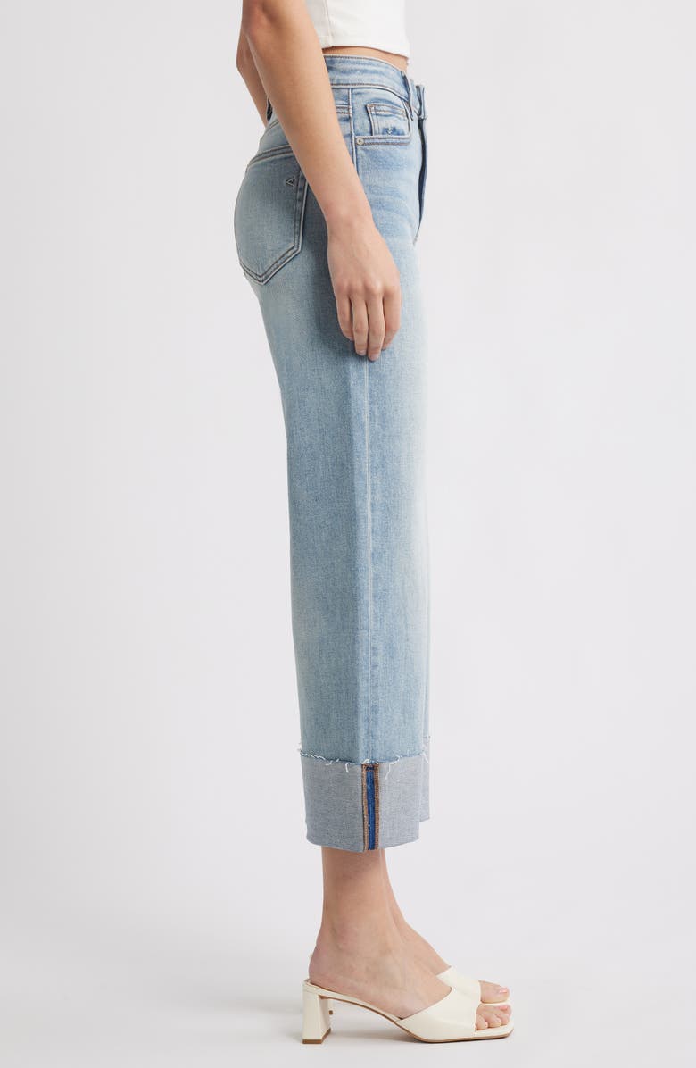 HIDDEN JEANS Cuffed High Waist Wide Leg Jeans, Alternate, color, Med.wash