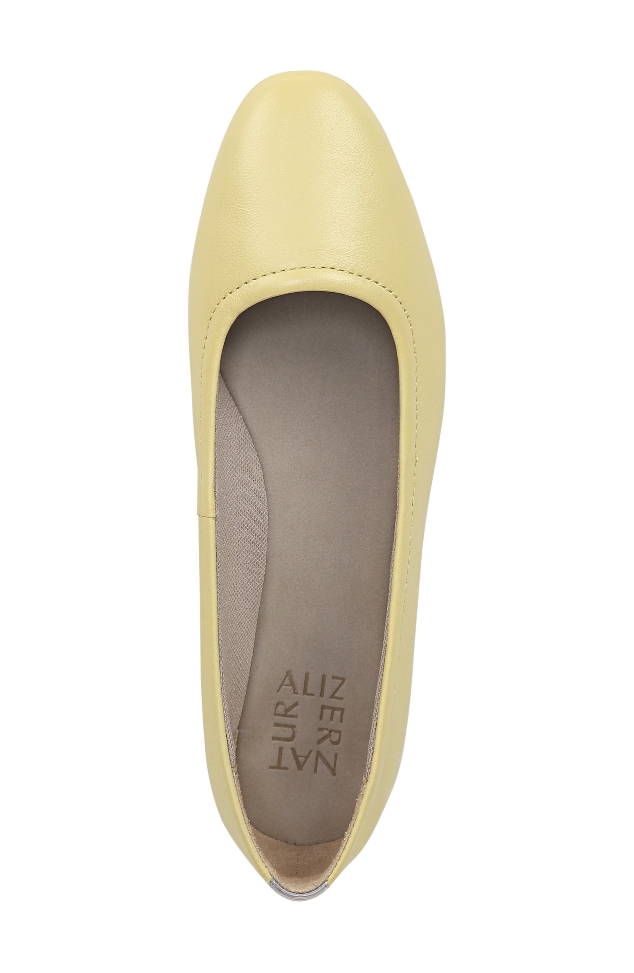 Alya Flat, Alternate, color, FLASH YELLOW LEATHER
