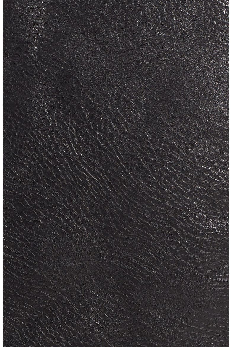 Faux Leather Moto Vest, Alternate, color, BLACK