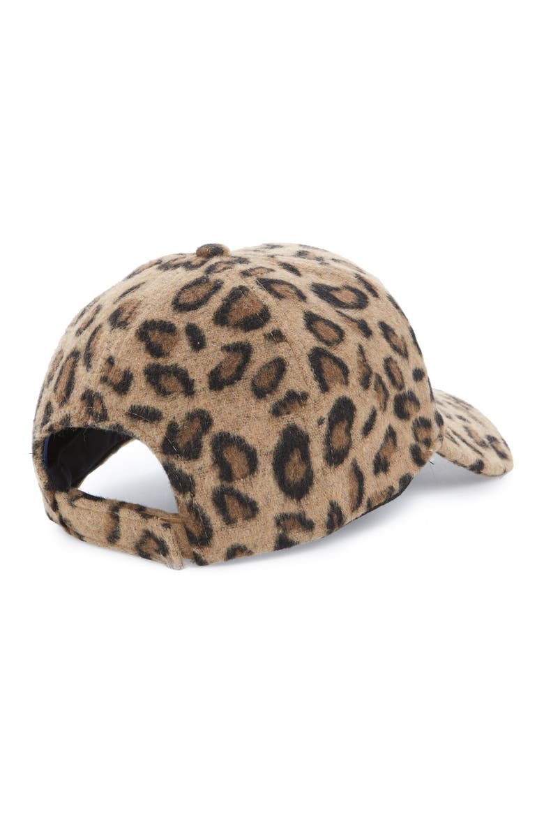 Textured Leopard Print Baseball Cap, Alternate, color, TAN MULTI