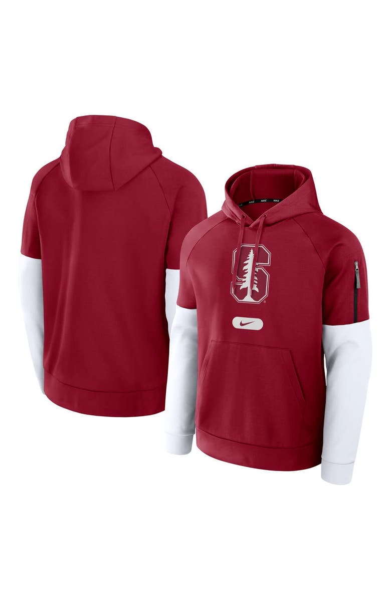 Nike Men's Nike Cardinal Stanford Cardinal Fitness Performance Pullover Hoodie, Alternate, color, Cardinal