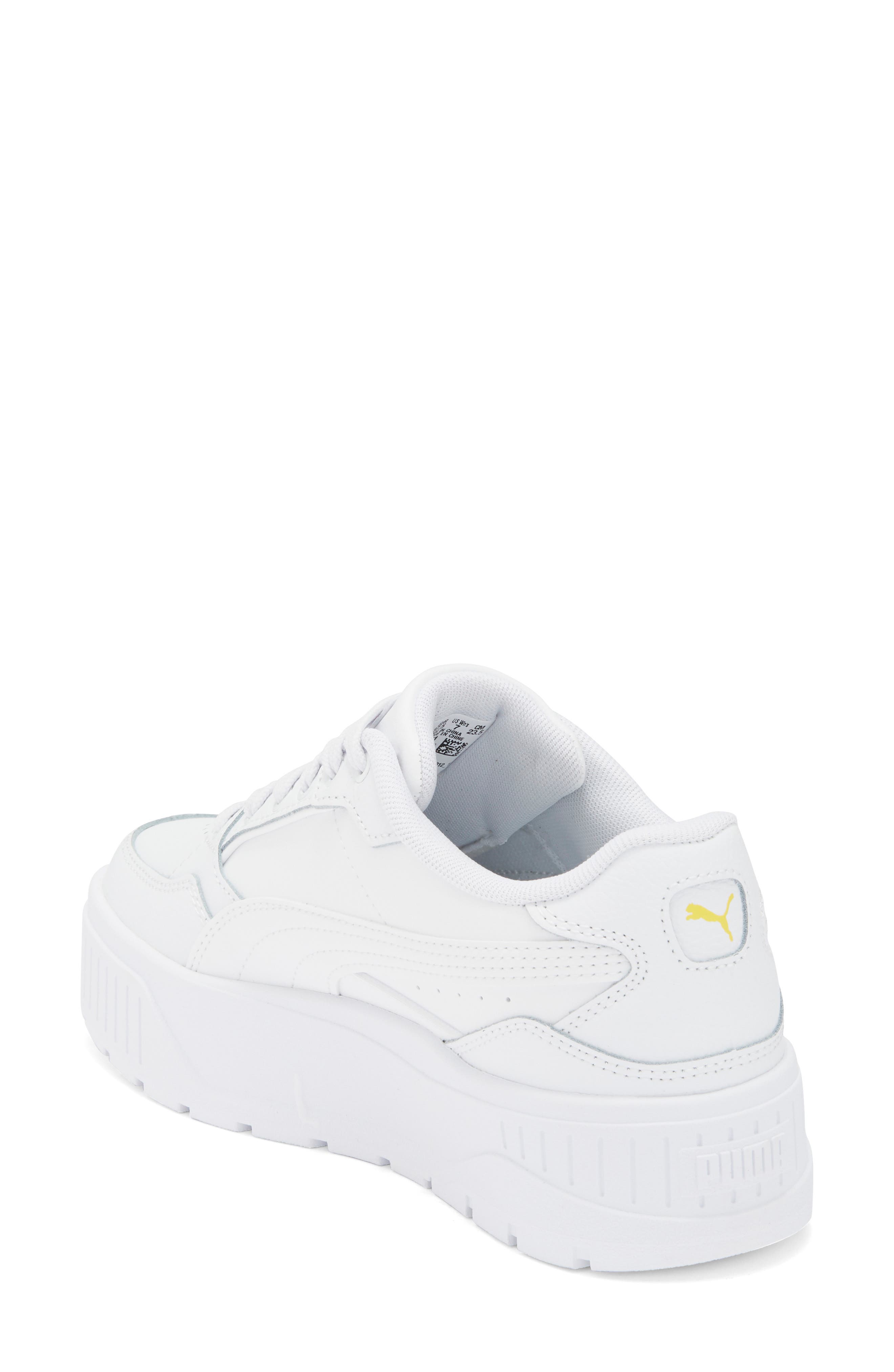 PUMA Karmen II Idol Floral Platform Sneaker, Alternate, color, Puma White/ Puma White/ Yellow