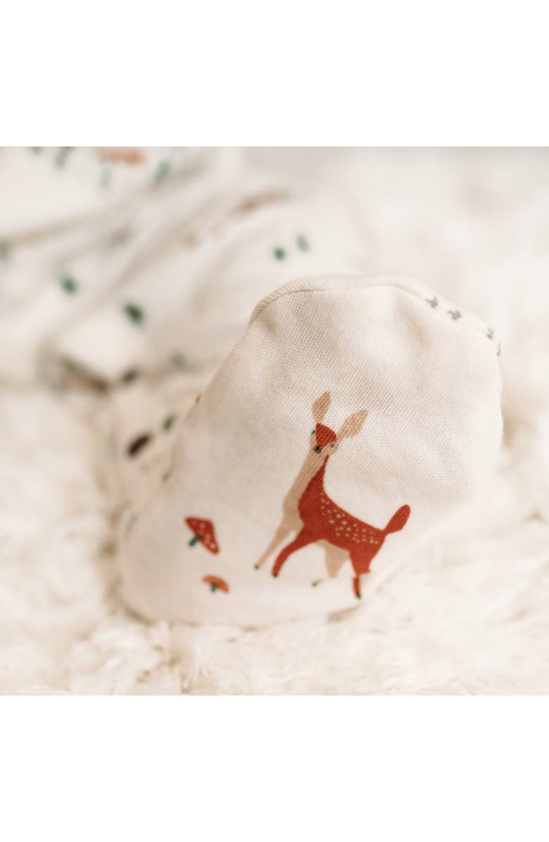 Finn + Emma Organic Footie I Into the Woods, Alternate, color, Off White