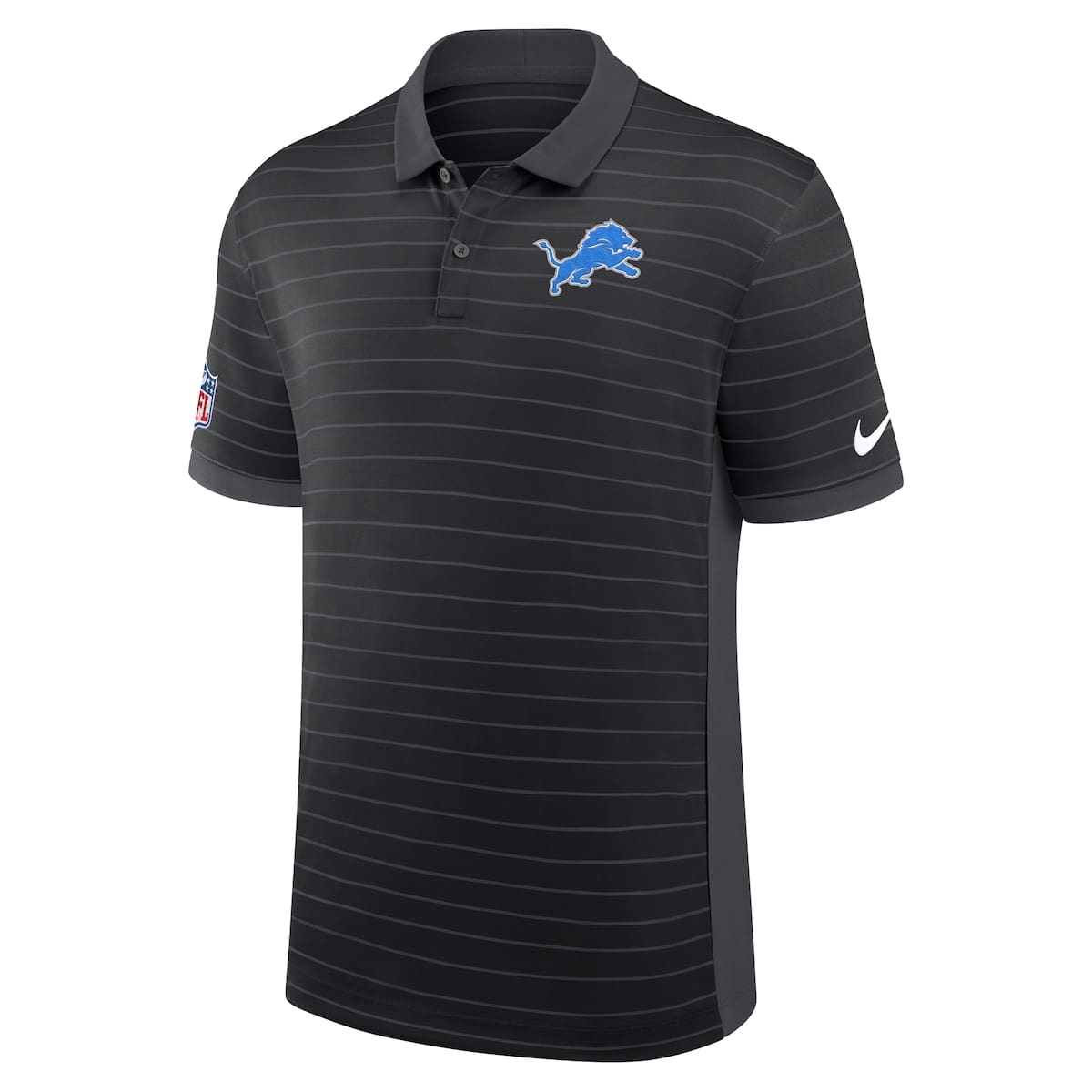 Men's Nike Black Detroit Lions Sideline Victory Stripe Performance Polo - image 2
