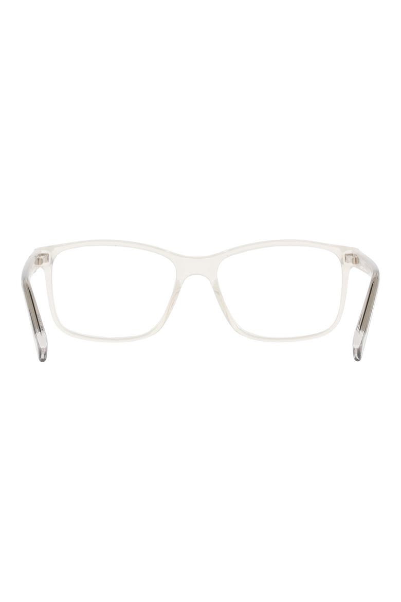 55mm Square Reading Glasses, Alternate, color, CRYSTAL CLEAR
