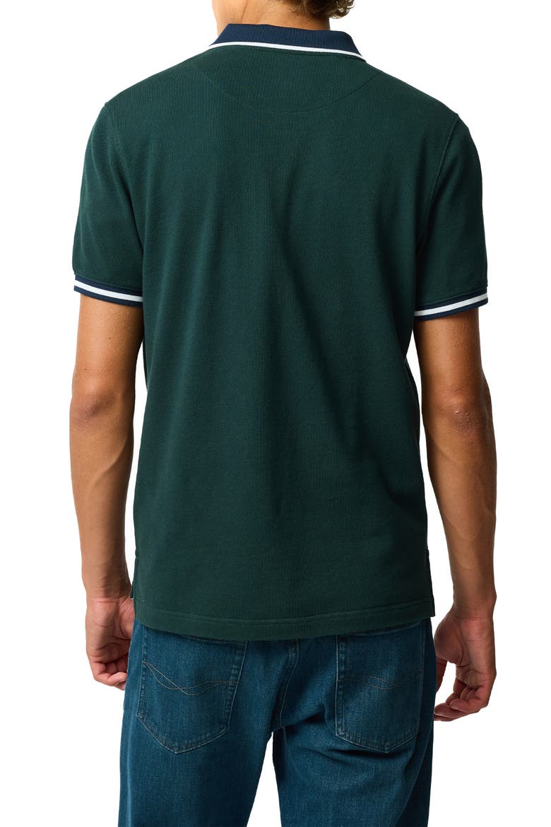 New Lynn Sports Fit Tipped Cotton Piqué Polo, Alternate, color, FOREST