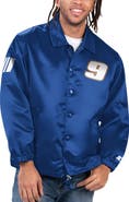 STARTER Men's Starter Royal Chase Elliott Option Route Full-Snap Coaches Jacket