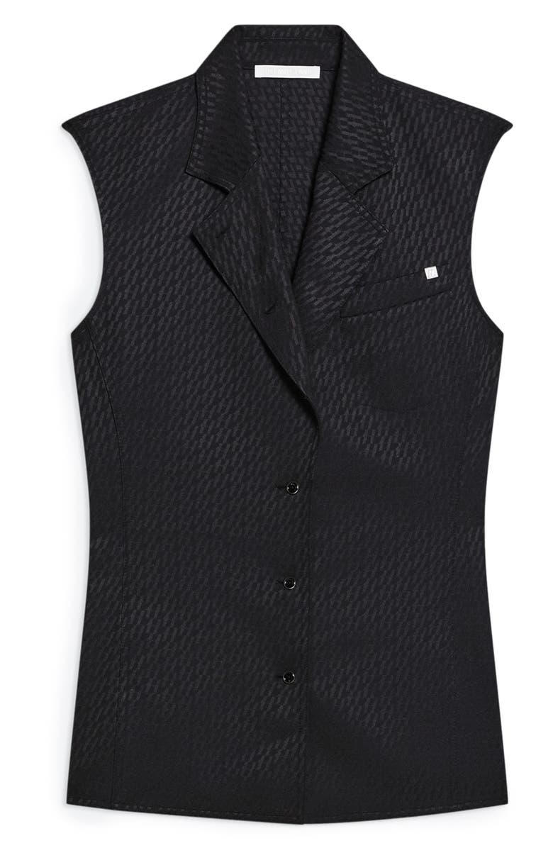 Helmut Lang Modest Jacquard Satin Vest, Alternate, color, Black/ Black