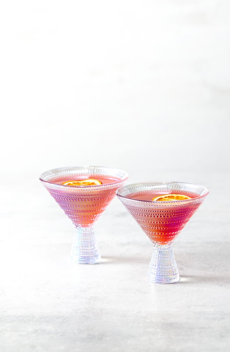Fortessa Jupiter Set of 4 Iridescent Martini Glasses, Alternate, color, Iridescent