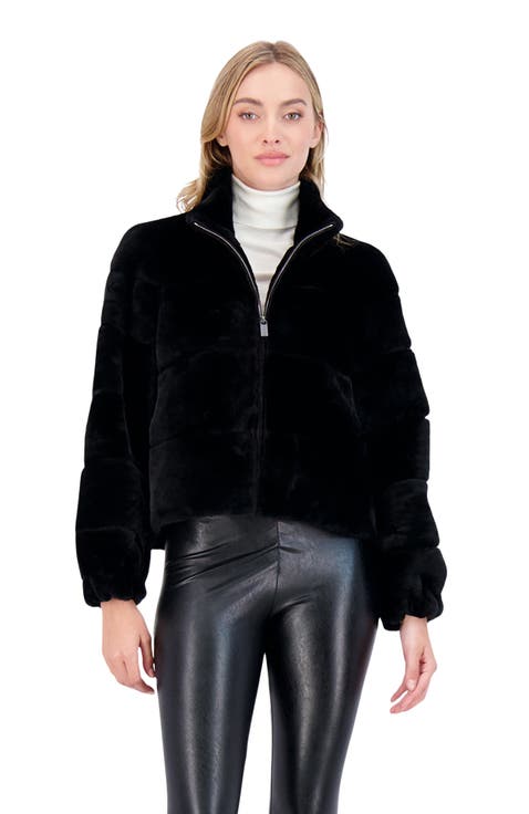 Shearling Lamb Horizontal Zip Jacket