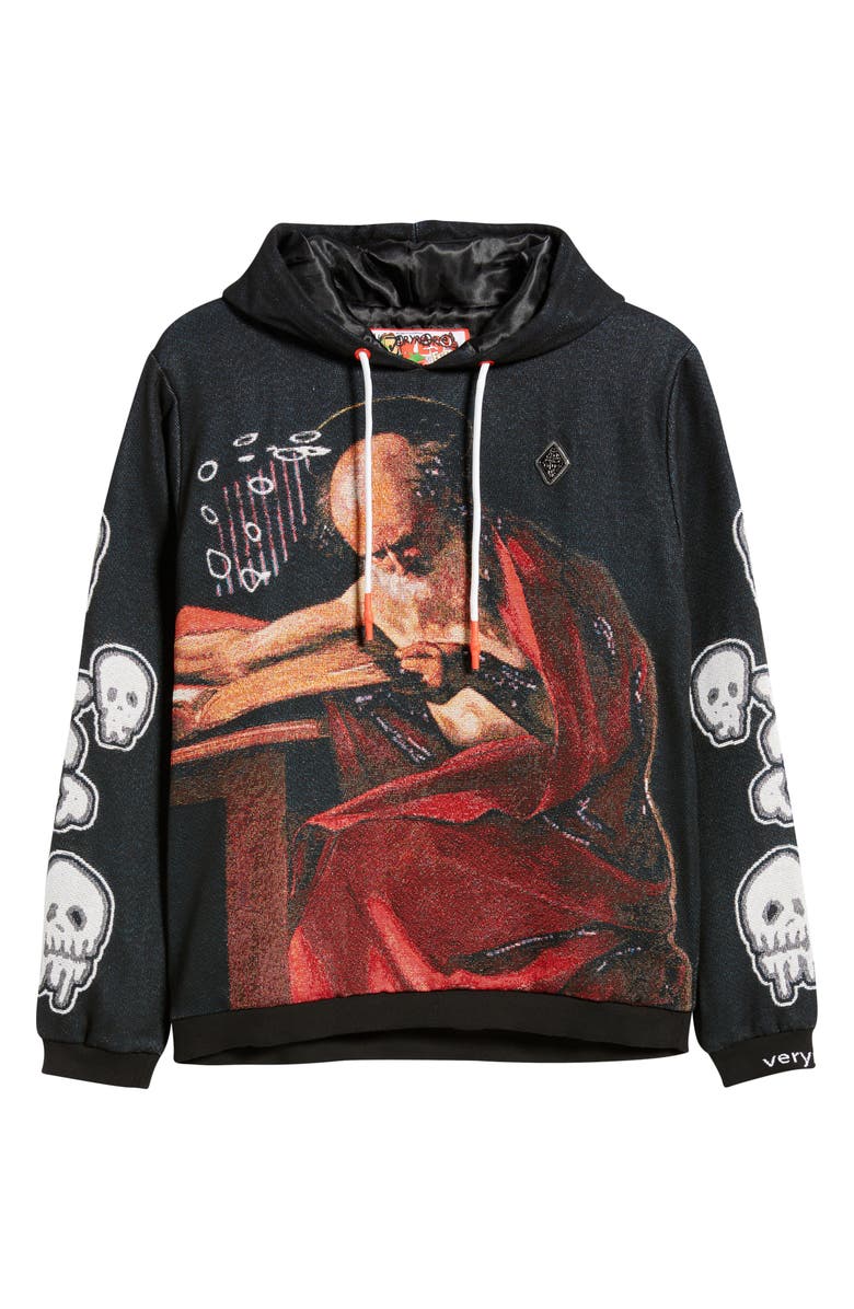 VERYRARE Saint Jerome Writing Hoodie, Alternate, color, Black
