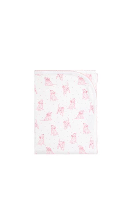Pink Puppy Love Print Blanket - Baby