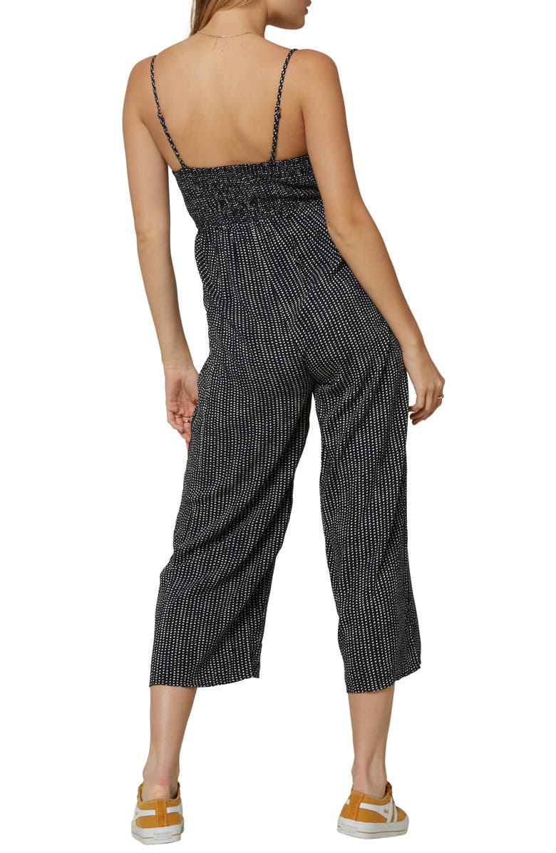 O'Neill Anabella Dot Print Jumpsuit, Alternate, color,