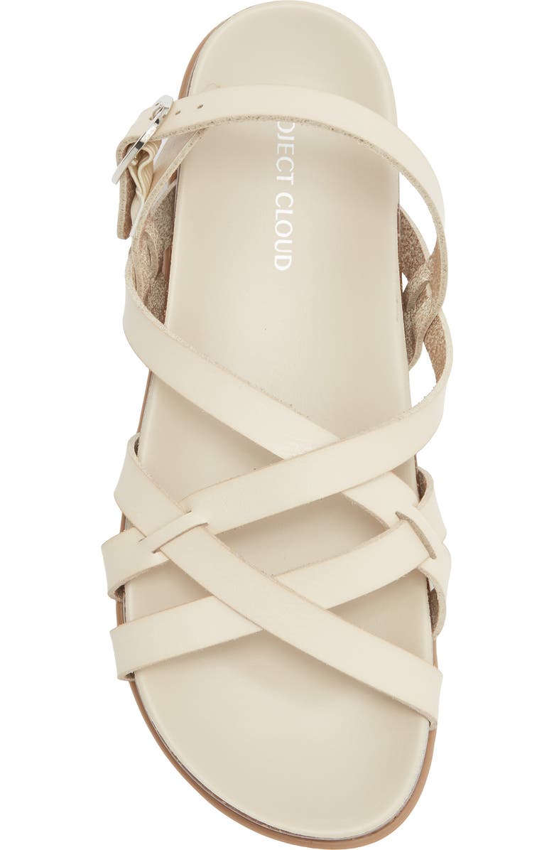 Project Cloud Faux Leather Sandal, Alternate, color, Cream