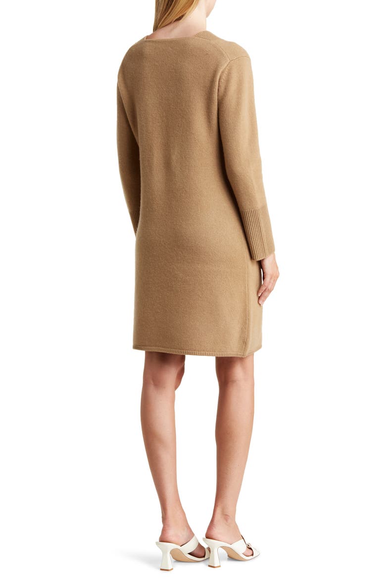 Wool & Cashmere Sweater Dress, Alternate, color, SAND SHELL