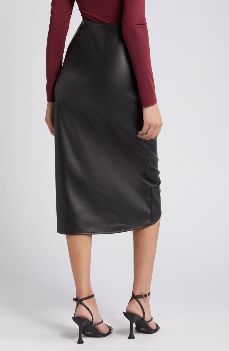 VERO MODA High Waist Faux Leather Tulip Skirt, Alternate, color,