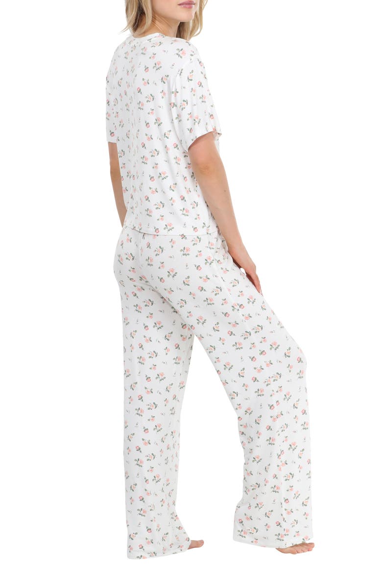 Honeydew All American Pajamas, Alternate, color, Ivory Rosebuds