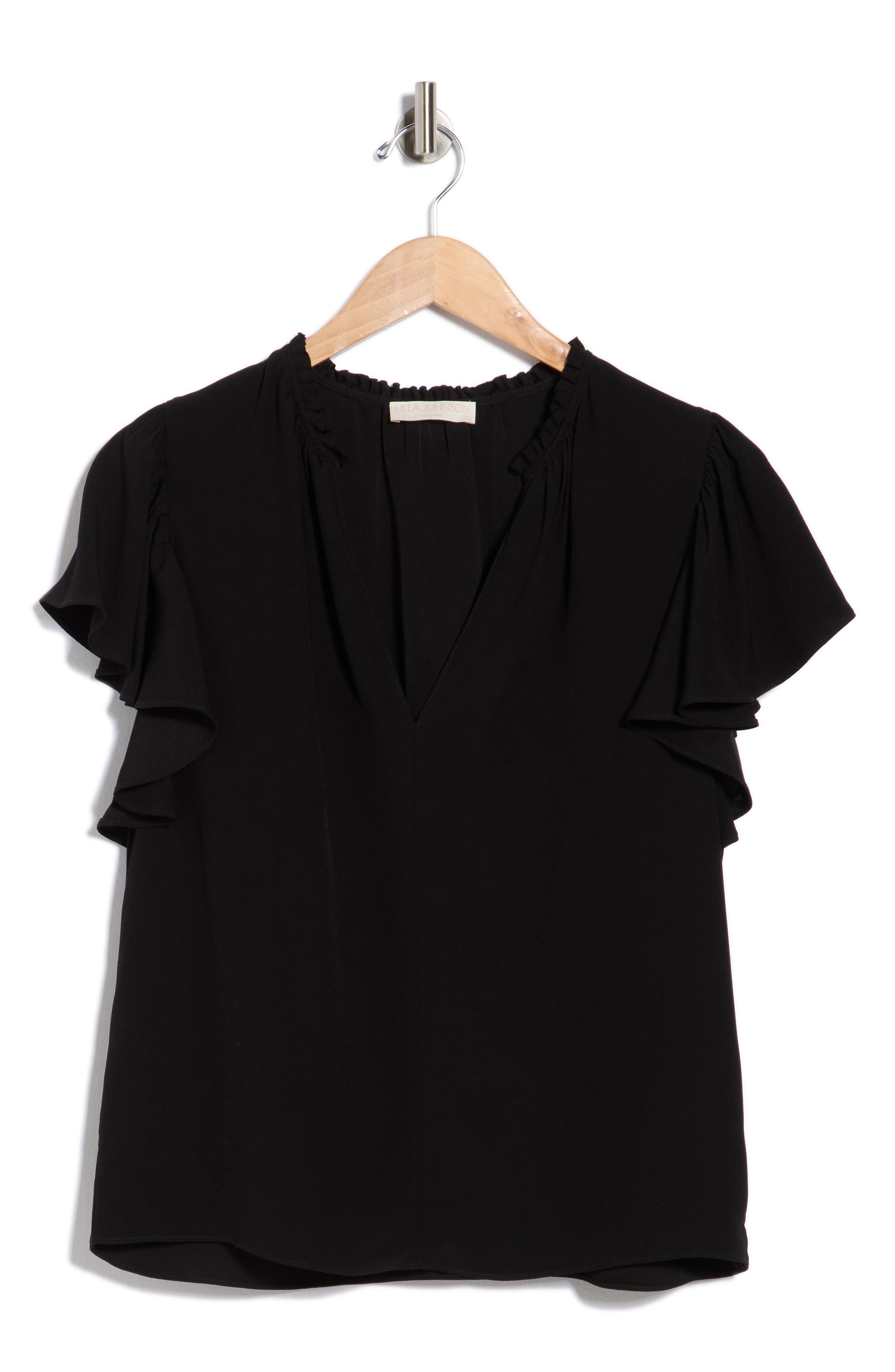 Ulla Johnson Lilo Flutter Sleeve Top