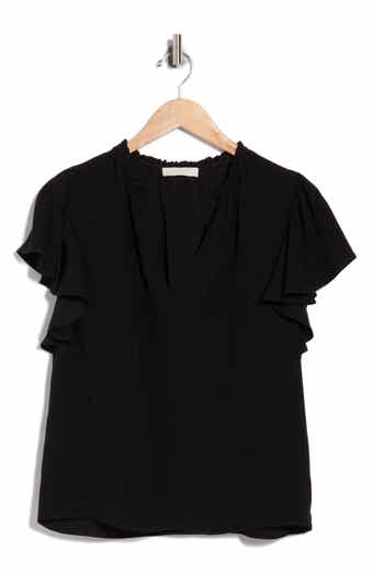 Ulla Johnson Lilo Flutter Sleeve Top