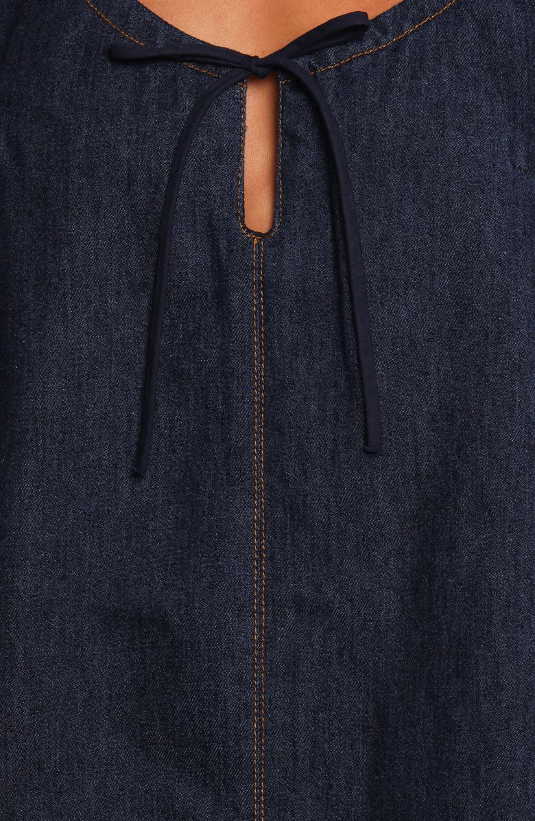 Petal & Pup Azen Sleeveless Denim Minidress, Alternate, color, Dark Denim