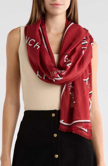 Logo Shadow Wool & Silk Oblong Scarf