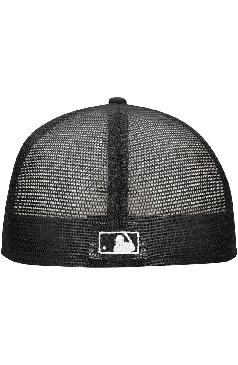 New Era Men's New Era Black Atlanta Braves 59FIFTY Trucker Fitted Hat, Alternate, color, 