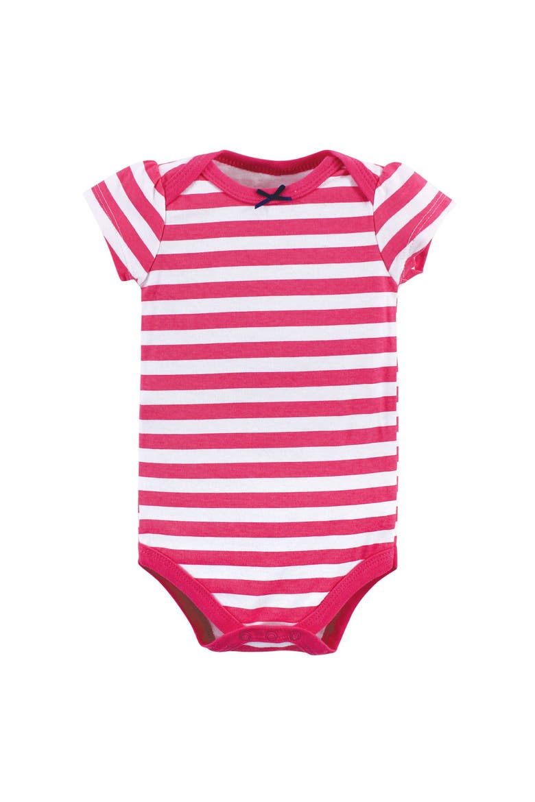 Breathable Cotton Bodysuits, Alternate, color, Pink Navy Necklace