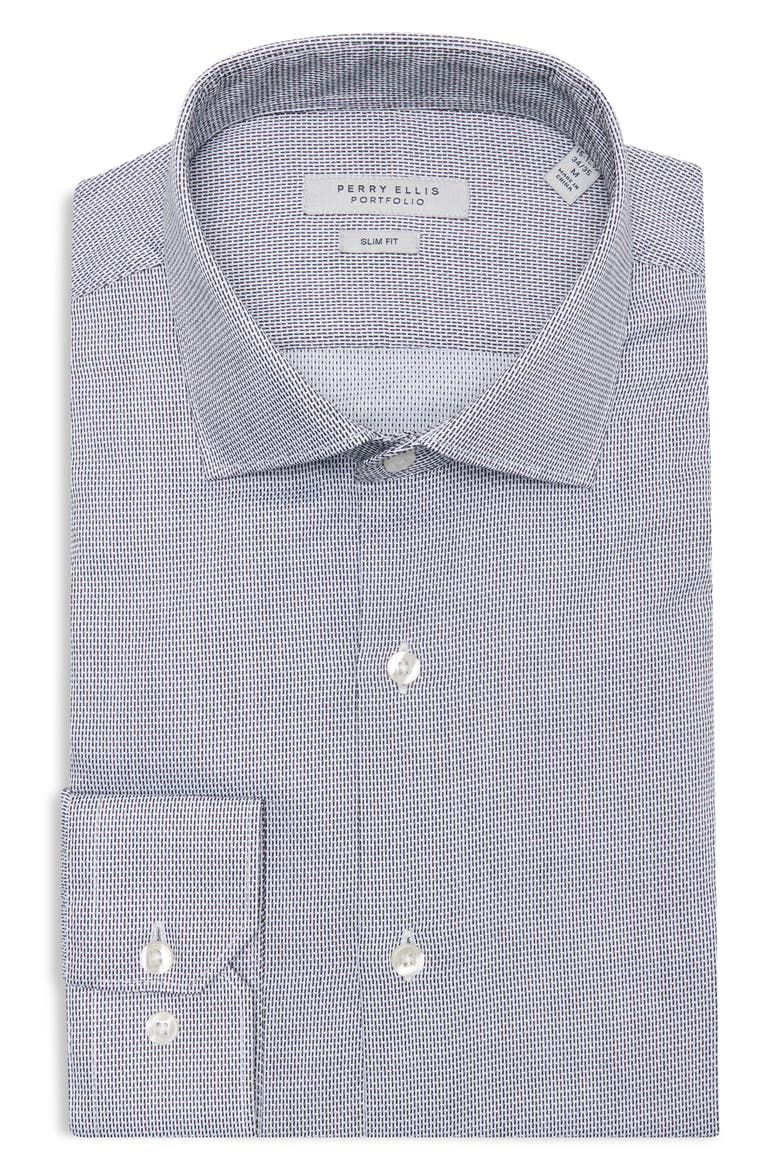 Parallel Textured Twill Button-Up Shirt, Alternate, color, ONYX