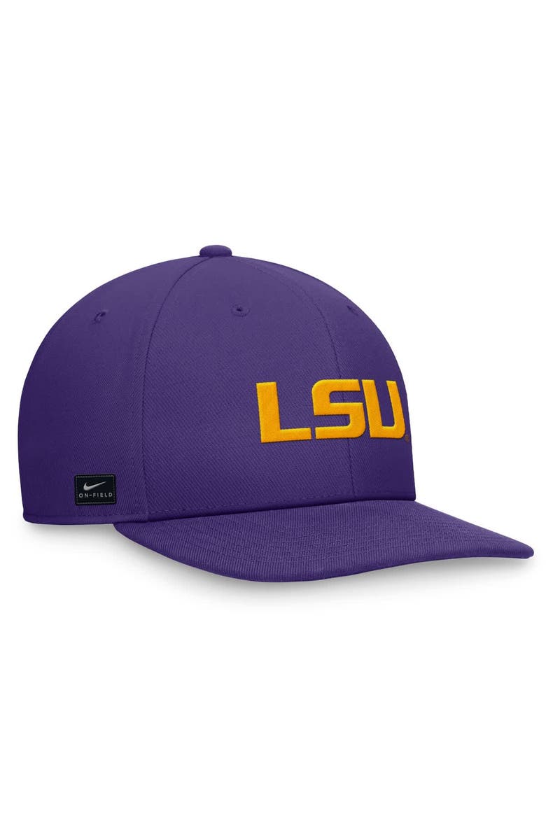 Nike Men's Nike Purple LSU Tigers On-Field Pro Bill Snapback Hat, Alternate, color, 