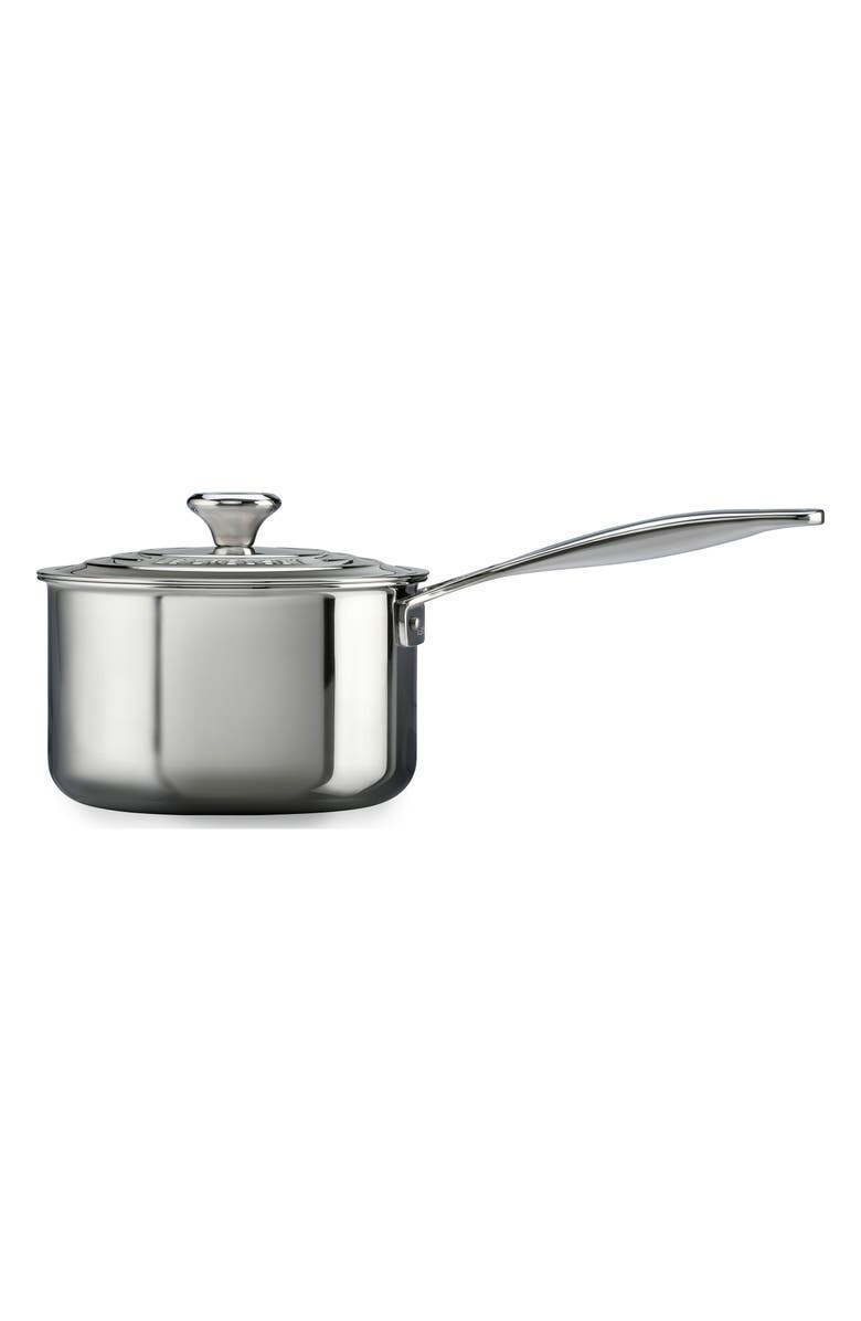 Le Creuset 3-Quart Stainless Steel Saucepan with Lid, Alternate, color, Stanless Steel