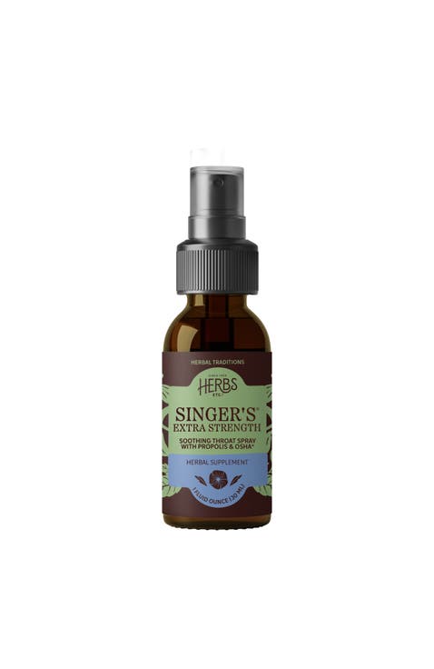 Singer's Saving Grace Extra Strength - Herbal Remedy Spray Aids Throat Comfort & Health - Soothing Hydrating Throat Support - Throat Relief Spray with Licorice - 1 fl oz
