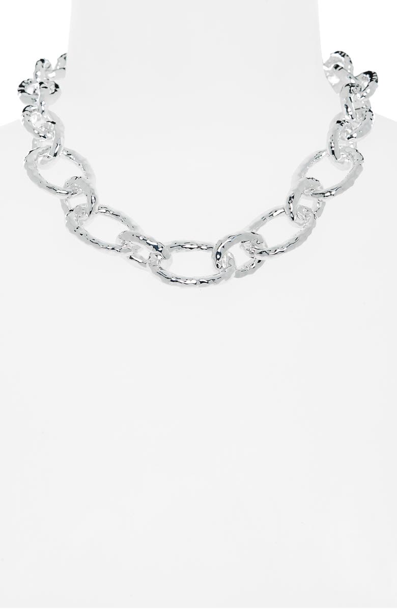  Ippolita 'Glamazon' Hammered Silver Heavy Gauge Necklace, Alternate, color, 