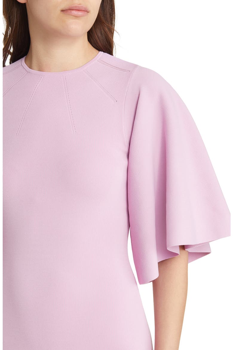 Lounia Fluted Sleeve Body-Con Sweater Dress, Alternate, color, LILAC