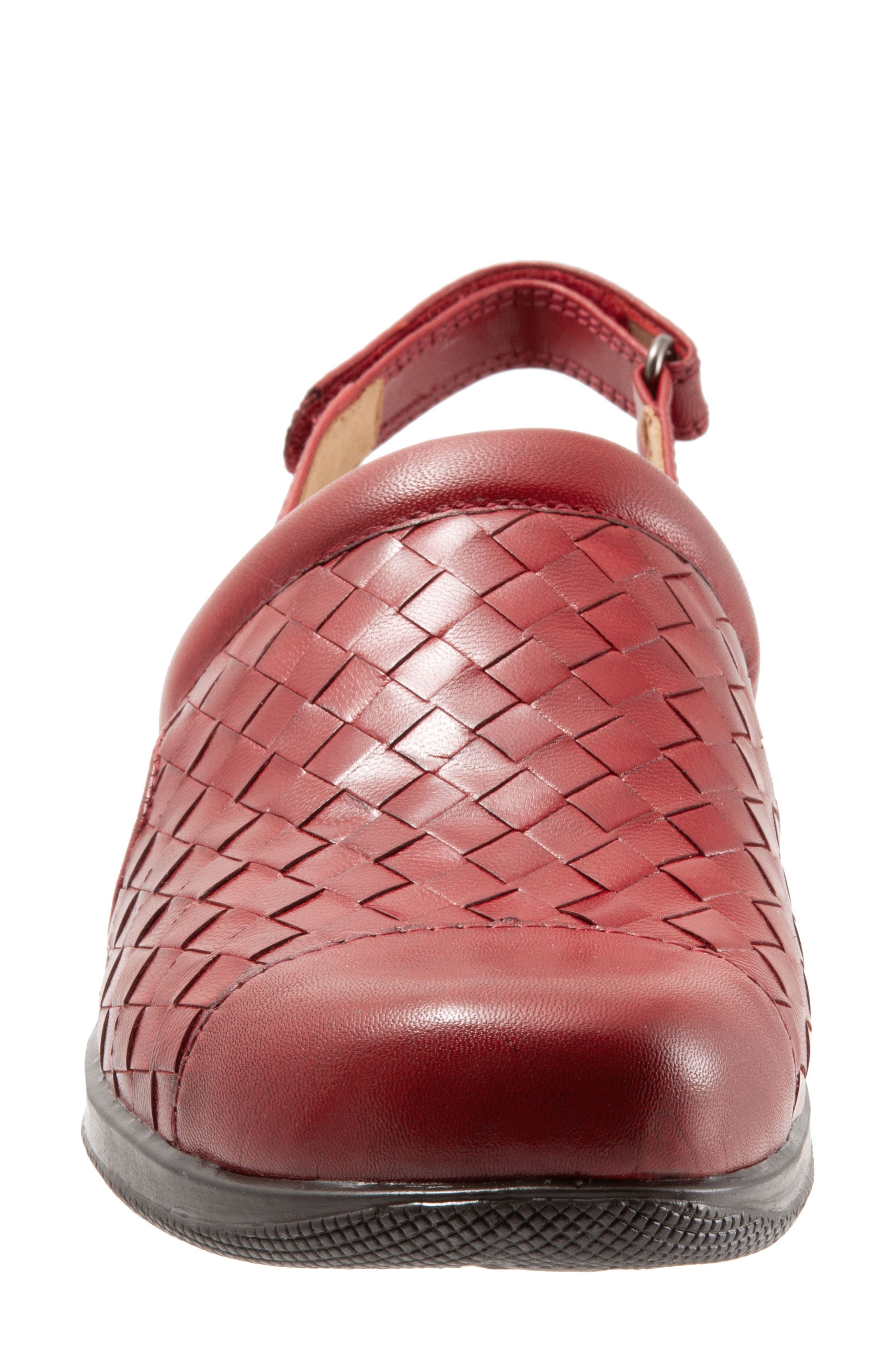 Salina II Woven Clog, Alternate, color, RED BURNISHED