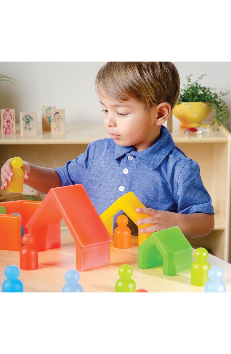 Kaplan Early Learning Company Discovery Stackers - Rainbow House - 5 Pieces, Alternate, color, Rainbow