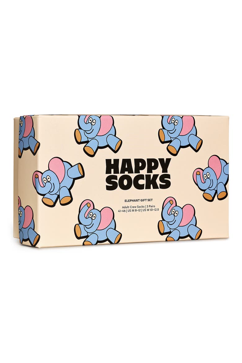 Assorted 3-Pack Crew Socks Gift Box, Alternate, color, BLACK MULTI
